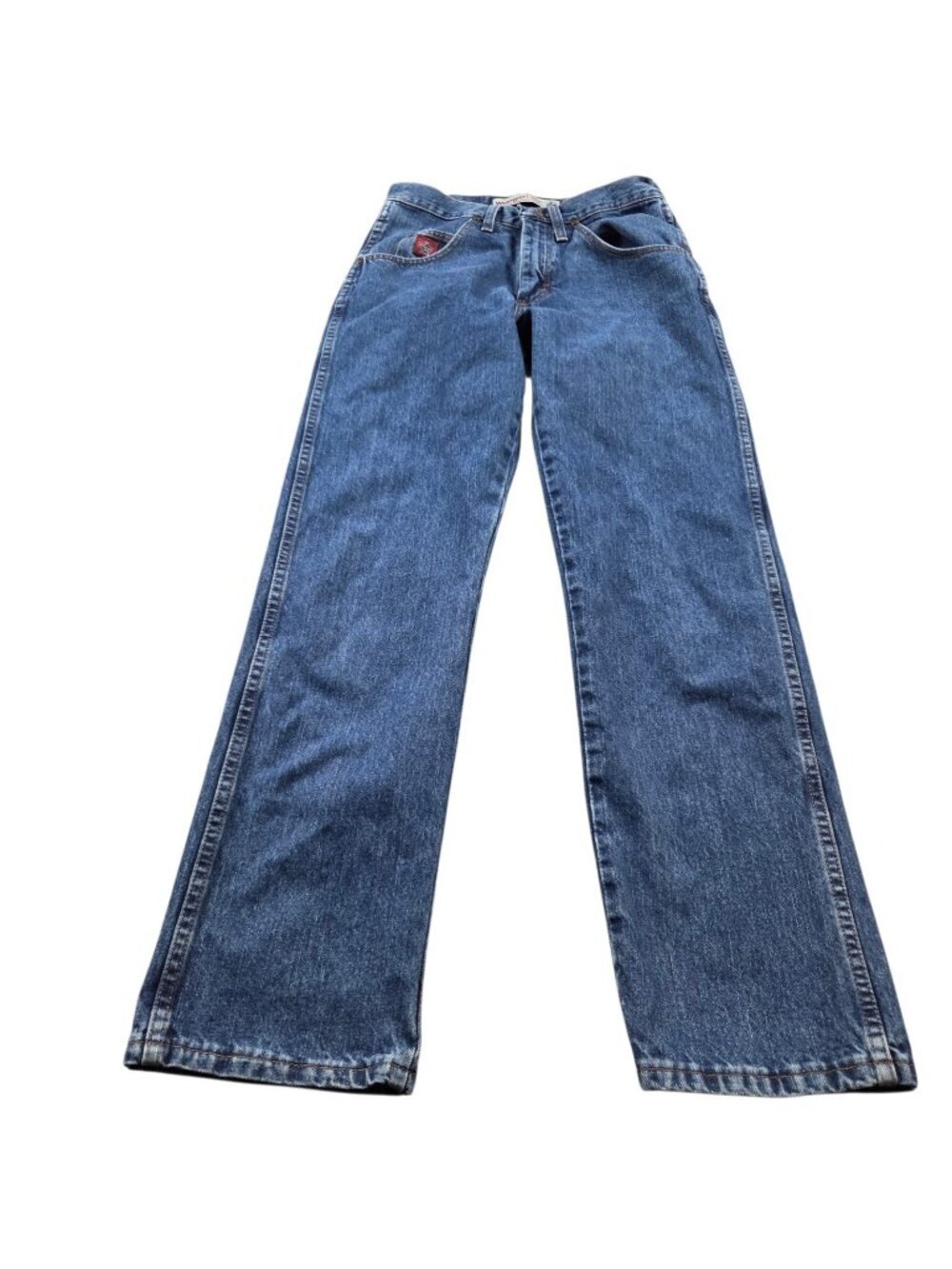 Wrangler PBR Jeans Mens 28x30 Blue Denim Cowboy Straight Rodeo Western